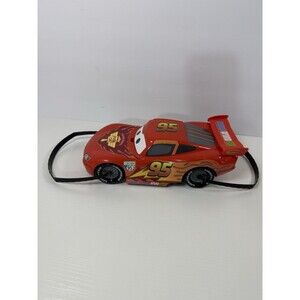 RARE Pixar CARS Lightning McQueen Kid's Picnic Basket/Lunchbox Disney Parks 11"